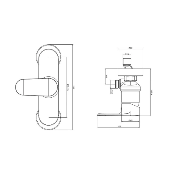 Душевой комплект Акватек Ника черный матовый AQ1834MB (детальная фотография), душевые комплекты, наборы