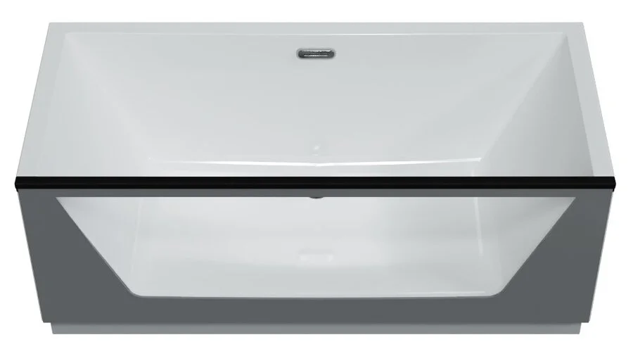 Ванна Aima Design Neo 170 x 75 см, 1 стекло серое матовое, отдельностоящая, белый, 01нео1775с1с (детальная фотография)