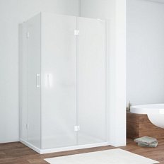 Душевой уголок профиль белый стекло сатин Vegas-glass