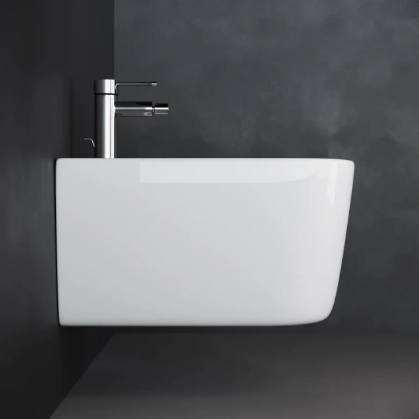 Биде подвесное Ceramica Nova New Day овальное CN3006 (детальная фотография), белые