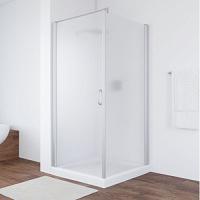 Душевой уголок профиль матовый хром стекло сатин Vegas-glass