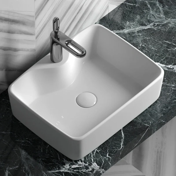 Раковина Ceramica Nova Element 48 см белая CN6033 (детальная фотография), накладные (на столешницу), пристенные