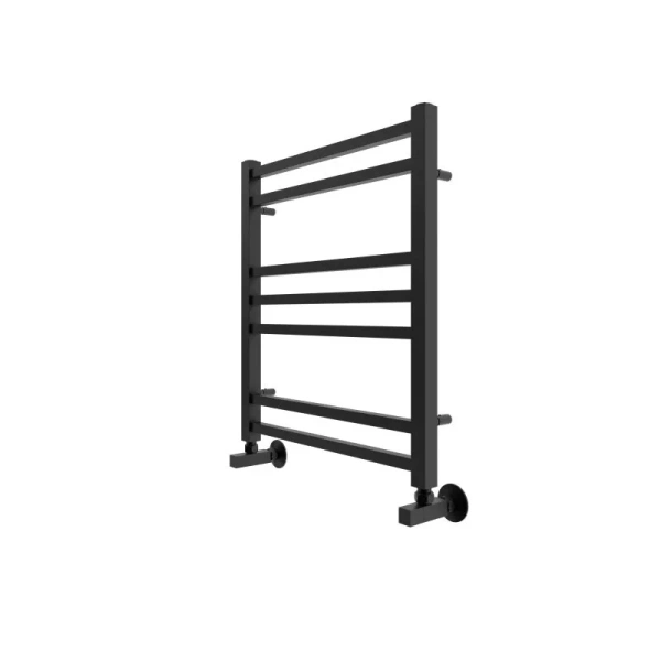 Полотенцесушитель водяной Акватек Альтаир 50x60 см черный муар AQ KK0760BL (детальная фотография), лесенка, вертикальные