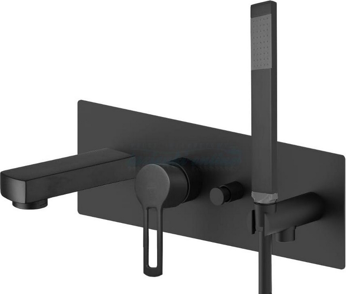 Смеситель для ванны Paffoni Ringo RIN001 с внутренней частью (детальная фотография), хром, белые, черные