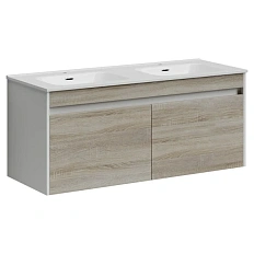 Тумба с раковиной подвесная Sancos Smart SM120-2E 120 см с ящиками