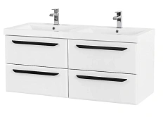 Тумба под раковину подвесная Cezares Eco 120 см с 4 ящиками, bianco lucido