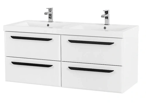 Тумба под раковину подвесная Cezares Eco 120 см с 4 ящиками, bianco lucido - фото 1