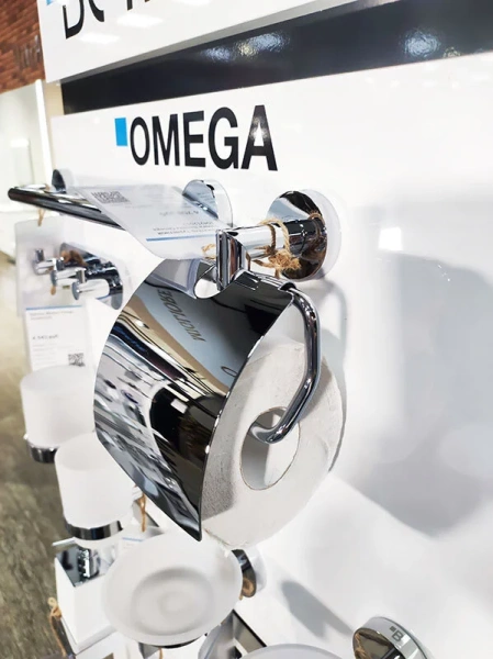 Бумагодержатель Bemeta Omega хром 104212012 (детальная фотография), настенные
