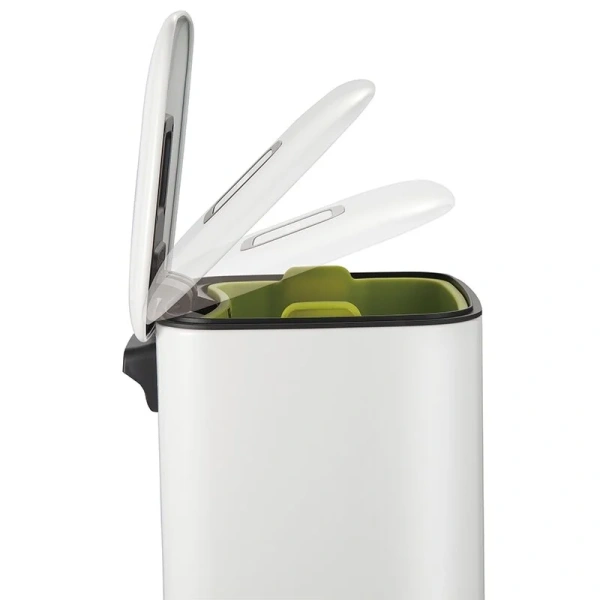 Мусорное ведро WeltWasser WW ME 9 л белое WW MILA WT  9L (детальная фотография), металлические