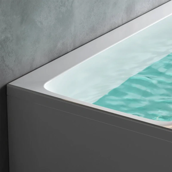 Ванна акриловая Am.Pm Func W84A-170-070W-A 170x70 приставная (детальная фотография), без гидромассажа, большие