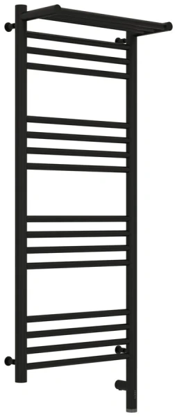 Полотенцесушитель электрический Сунержа Богема 3.0 40х100 см левый, черный матовый 31-5806-1040 (детальная фотография), электрические с наружной вилкой, электрические скрытого подключения, левое подключение