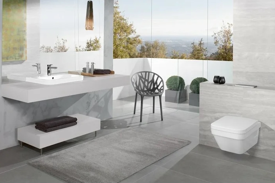 Унитаз подвесной Villeroy & Boch Architectura с покрытием CeramicPlus 5685HRR1 (детальная фотография), фарфор, керамика