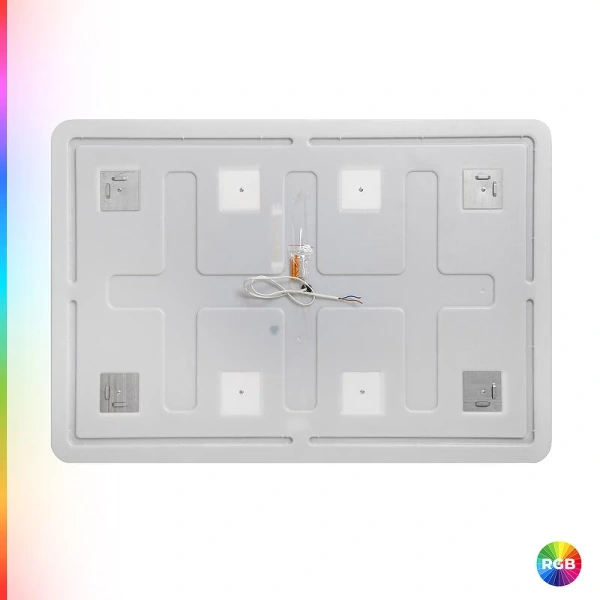 Зеркало с подсветкой Cezares 120 см сенсорным выключателем CZR-SPC-MC-1200-800-RGB-TCH (детальная фотография), с подсветкой