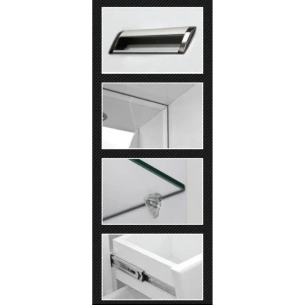 Шкаф-пенал напольный Style Line Эко Стиль 24 см белый/венге ЛС-00000091 (детальная фотография), напольные