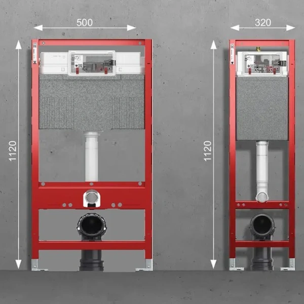 Инсталляция для унитаза Tece TECEbase со смывным бачком 9400440 (детальная фотография), настенные, напольные