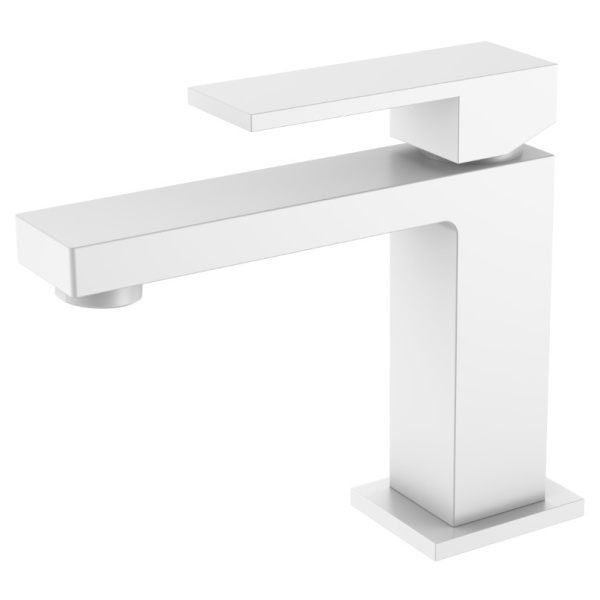 Смеситель для раковины Boheme Qubic белый матовый 471-MW (детальная фотография)