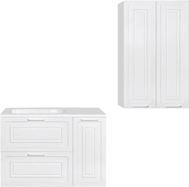 Шкаф подвесной Style Line Альба 60 см белый ЛС-000010051 (детальная фотография), современные, hi-tech