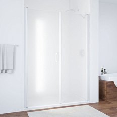 Душевая дверь профиль черный матовый стекло сатин Vegas-glass