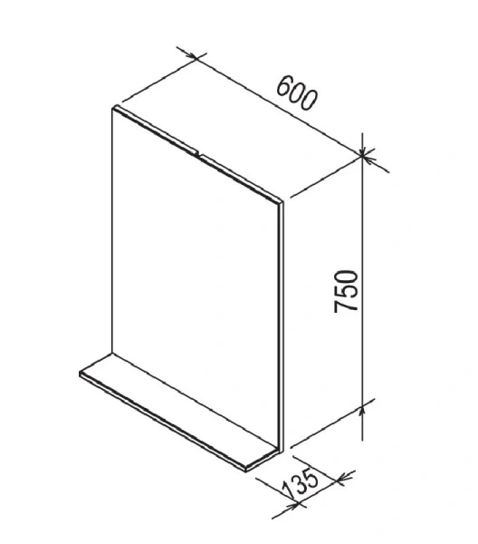 Зеркало Ravak Rosa 60 см белое X000000930 (детальная фотография), современные, hi-tech