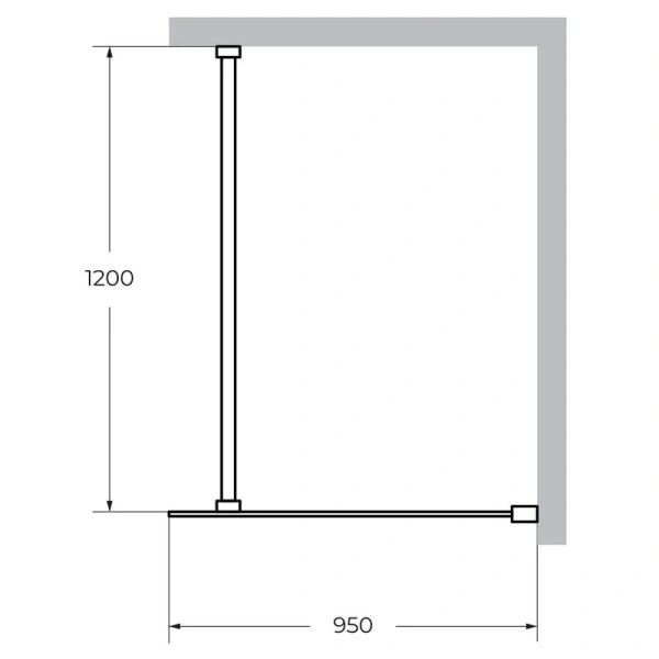 Душевая перегородка Cezares Liberta 95 см профиль хром LIBERTA-L-1-95-120-C-Cr (детальная фотография), современные, hi-tech