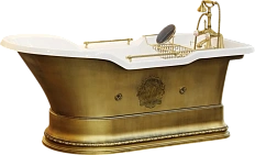 Ванна из искусственного камня Migliore Impero Podium 180х87 см бронза