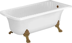 Ванна из искусственного камня Migliore Olivia Angolare 174х80 см фурнитура бронза