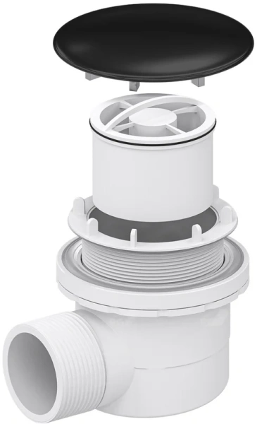 Сифон для душевых поддонов RGW Velplex QYD-06 черный 18241106-04 (детальная фотография), в наличии