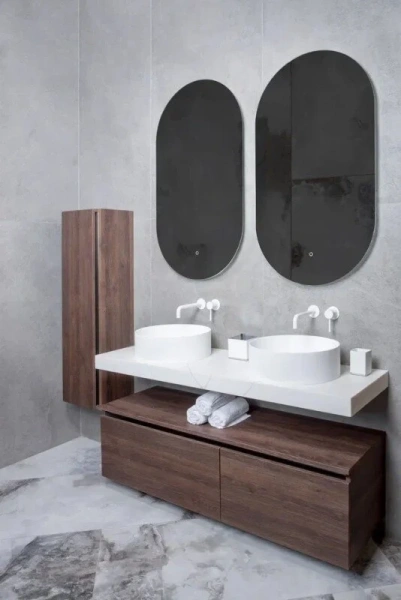 Раковина Boheme Corian 40 см белая 819-MW (детальная фотография), в форме чаши, круглой формы