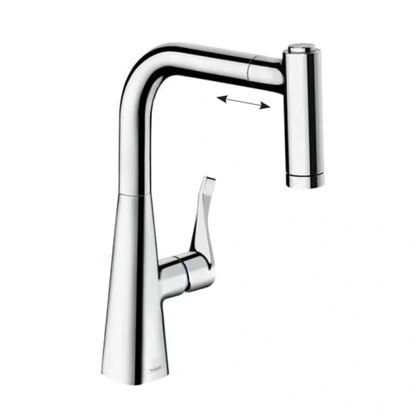 Смеситель для кухни Hansgrohe Metris хром 73800000 (детальная фотография)