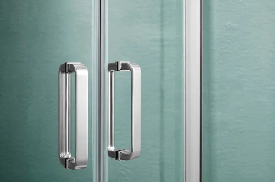 Душевой уголок Акватек AQ ARI RO 10020 100x100 см полукруглый (детальная фотография), стеклянные, угловые, без поддона