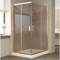 Душевой уголок профиль золотой стекло бронза Vegas-glass