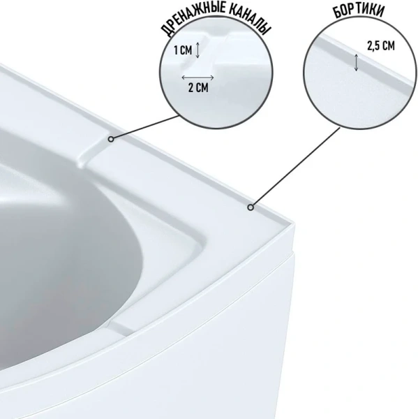 Душевая кабина Niagara Eco 120x80 см левосторонняя E120/80/13L/TN (детальная фотография), c низким поддоном