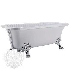 Ванна из искусственного камня Migliore Olivia 174х80 см фурнитура хром