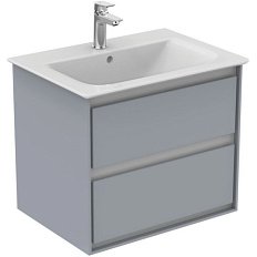 Тумба под раковину подвесная Ideal Standard Connect Air 60 см светло-серый глянцевый, белый матовый