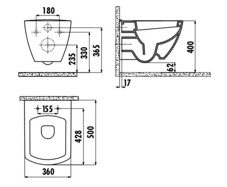 Унитаз подвесной Creavit Tetra белый TP326-11CB00E-0000 (детальная фотография), подвесные, встраиваемые