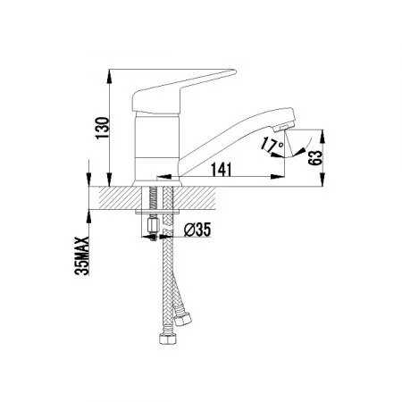 Смеситель для раковины Lemark Luna LM4107C (детальная фотография), для раковины