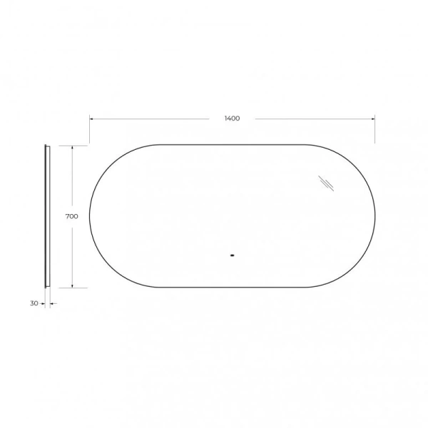 Зеркало с подсветкой Cezares Vague 140 см овальное CZR-SPC-VAGUE-1400-700-MOV (детальная фотография), в наличии