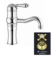 Смеситель для раковины, тусклое золото, Nicolazzi Classica