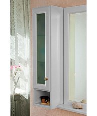 Шкаф для ванной, петли слева, цвет белый матовый, фурнитура золото, La Beaute Michel