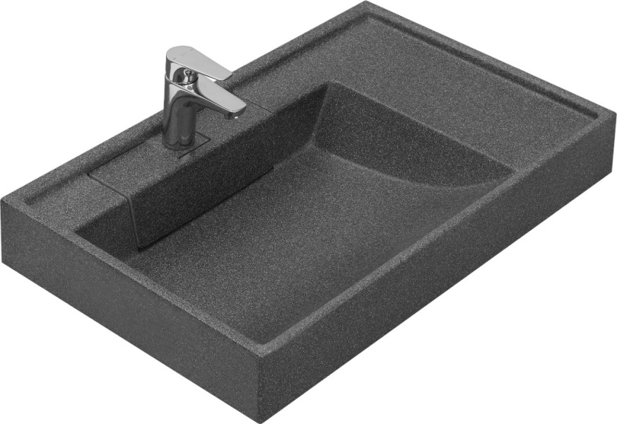 Раковина над стиральной машиной Акватон Рейн 80 см графит 1A72113KRW210 (детальная фотография)