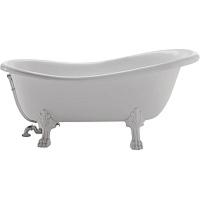 Ванна, цвет ножек белый, цвет внутри чёрный, цвет снаружи чёрный, Globo Paestum