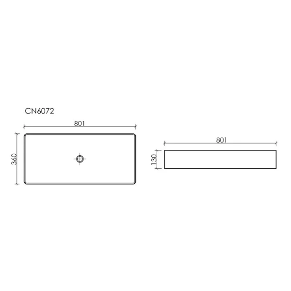 Раковина Ceramica Nova Element 80 см черная CN6072MB (детальная фотография), современные, hi-tech
