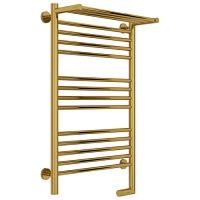 Полотенцесушитель электрический правый, с полкой цвет золото Сунержа Богема 2.0 800х500