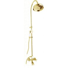 Душевая стойка Cezares Golf золото 24 карат