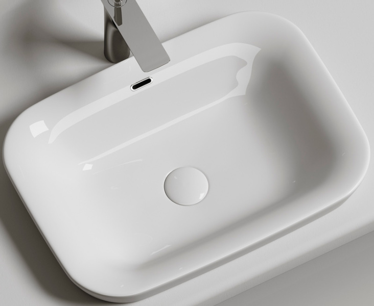 Раковина Ceramica Nova Element 58 см встраиваемая CN6041 (детальная фотография), современные, hi-tech