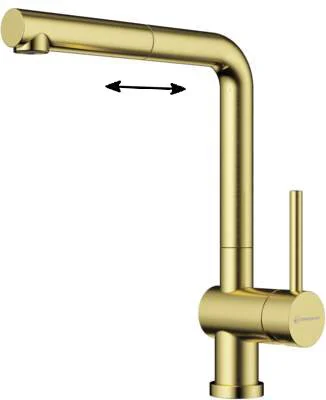 Смеситель для кухни Omoikiri Akashi-S-LG светлое золото 4994263 (детальная фотография)