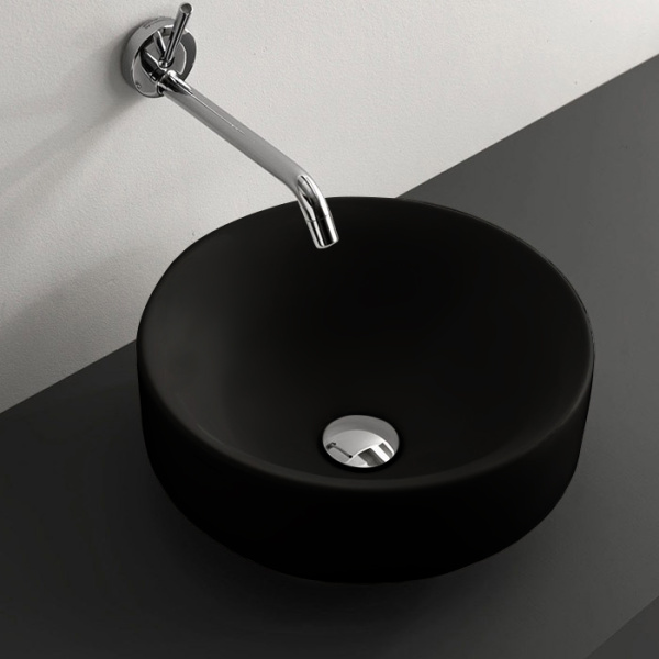 Раковина накладная черная матовая Kerasan Cento 355831 Nero matt *0 (детальная фотография)
