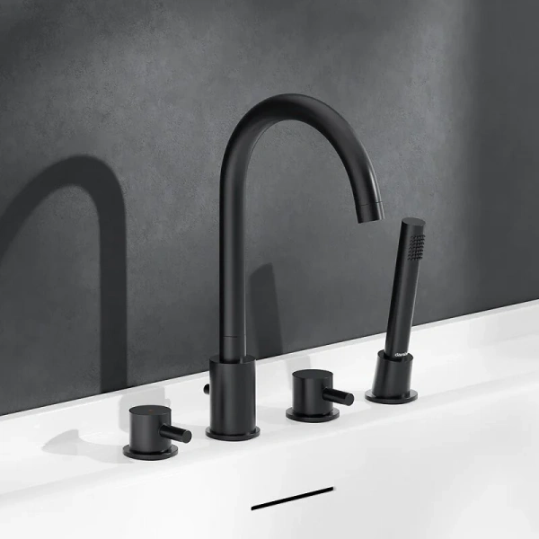 Смеситель для ванны Damixa Scandinavian Pure черный 360400300 (детальная фотография), черные