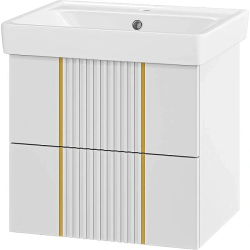 Тумба под раковину подвесная Brevita Vega 60 см белая - фото 3