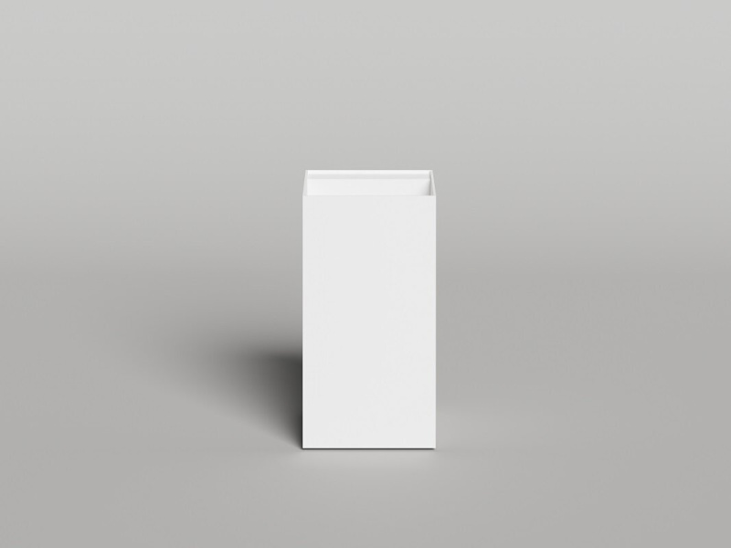 Раковина напольная Salini Armonia Square Top 01 белая глянцевая 130511TG (детальная фотография), 45 см